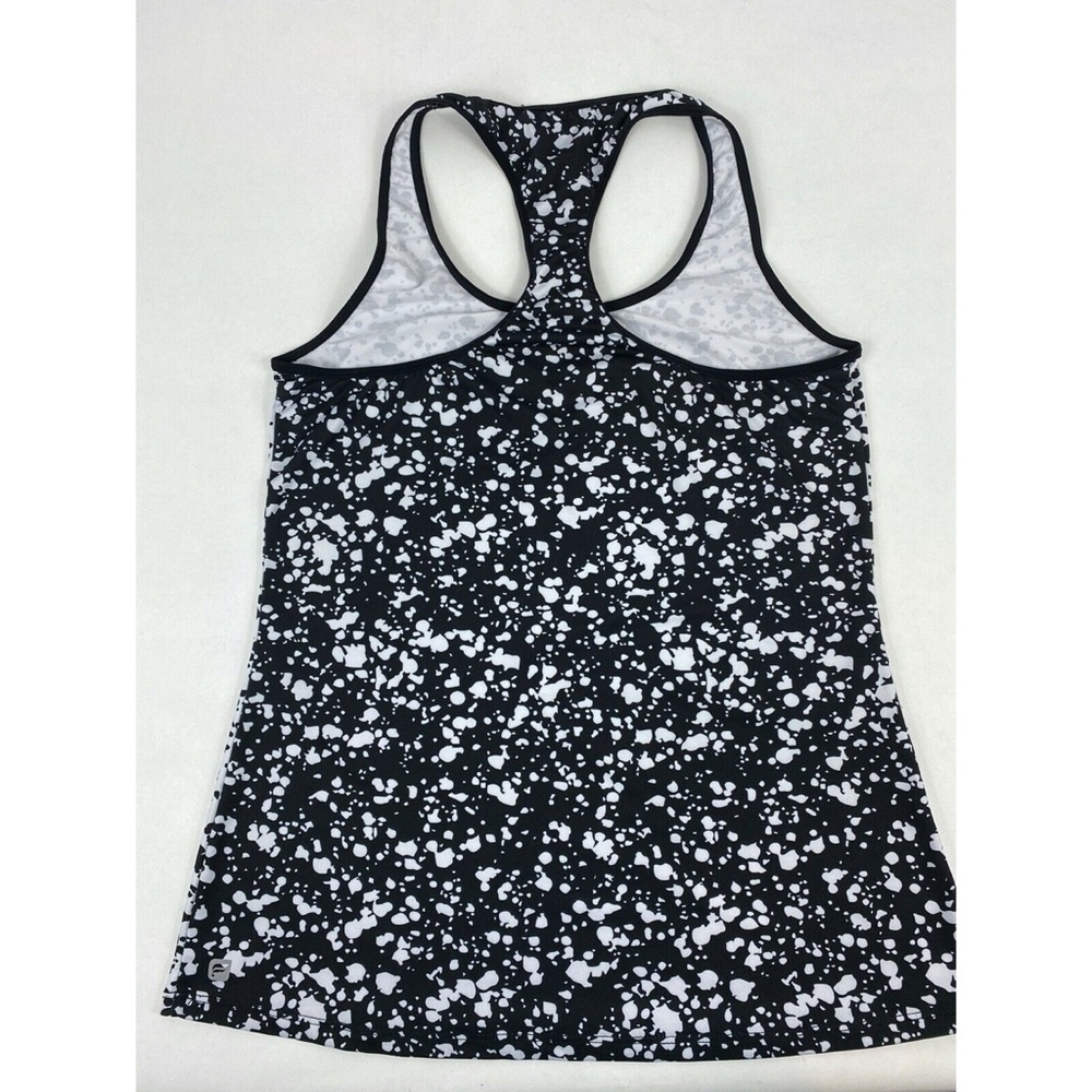 Fabletics Women's Black White Speckled Racerback Tank Top Size M - Picture 3 of 6